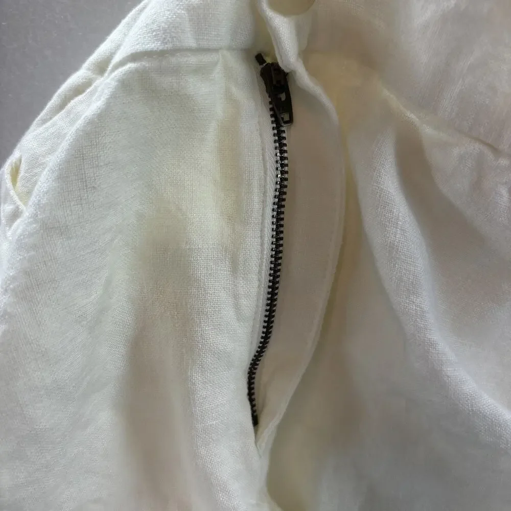 Panama Jack 100% Linen Shorts Mens XL Beach Resort Coastal White Elastic 36” W